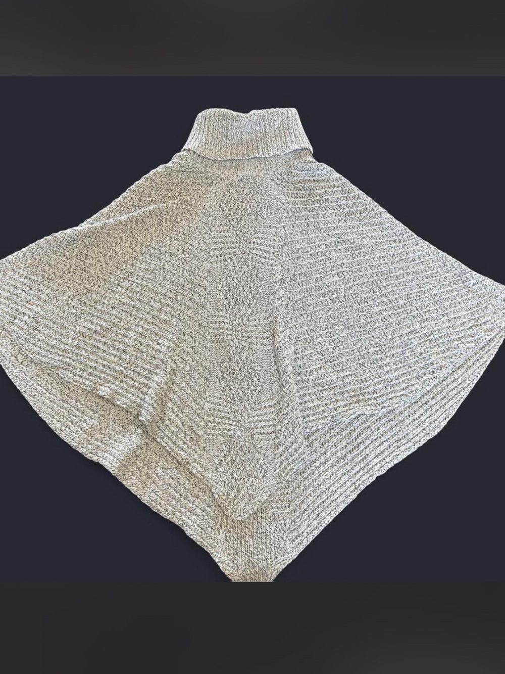 Roots Grey Knit Poncho